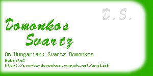 domonkos svartz business card
